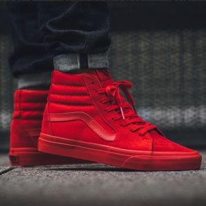 Vans SK8 Hi Nubuck, Red,